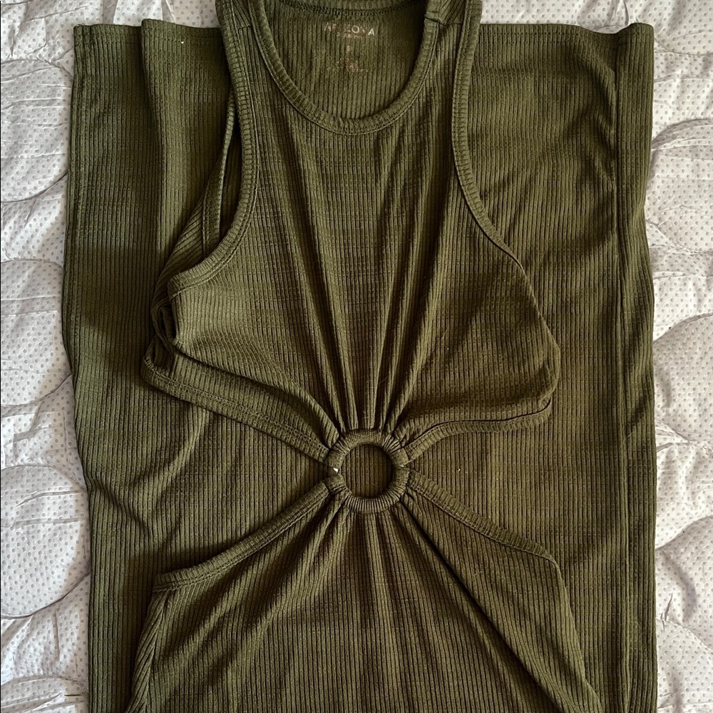 Olive Green Sleeveless Top